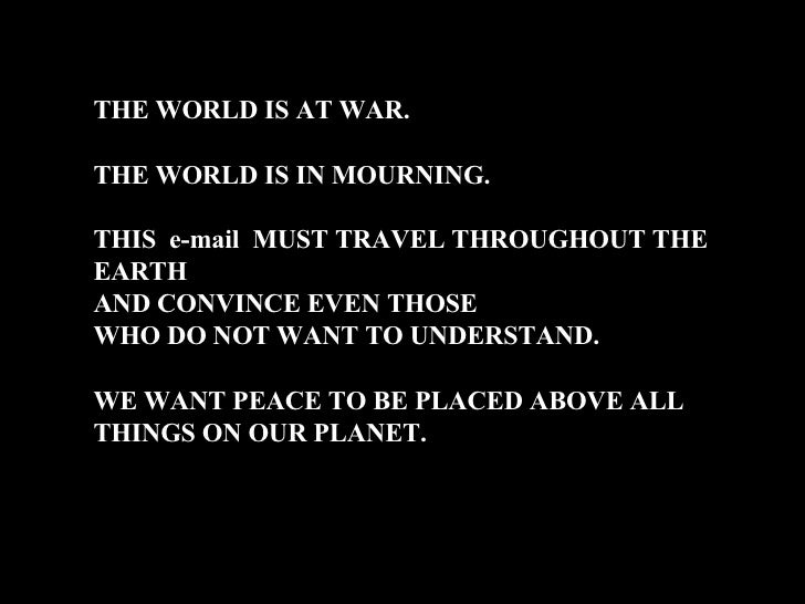 Why Peace